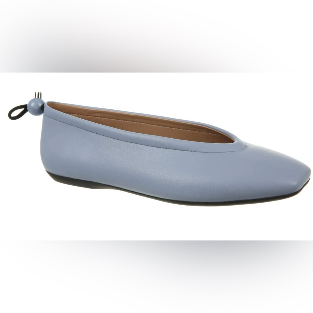 NEW Sam & Libby - Birdie Blue Square Toe Slip On Drawcord Ballet Flats Size 8